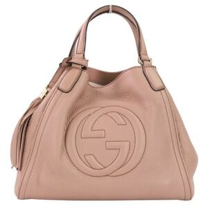 GUCCI Authentic Pink Leather Tote Bag